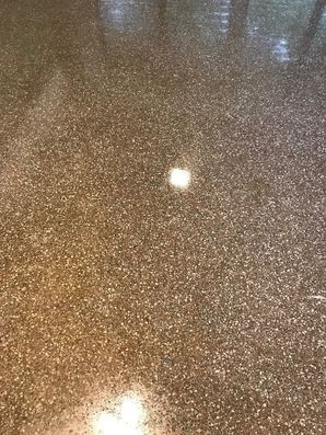 Before & After Terrazzo Floor Stripping and Waxing in Lexington, NC (2)