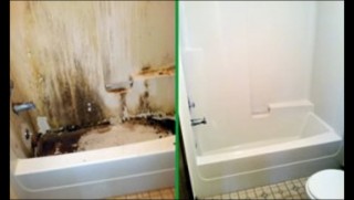 Before & After Residential Cleaning Bathroom Tub