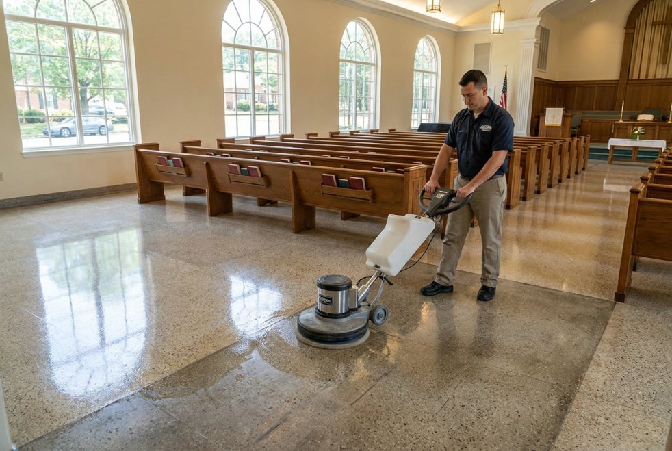 Church Floor Stripping and Waxing in Winston-Salem, NC: Why Mopping Stops Working